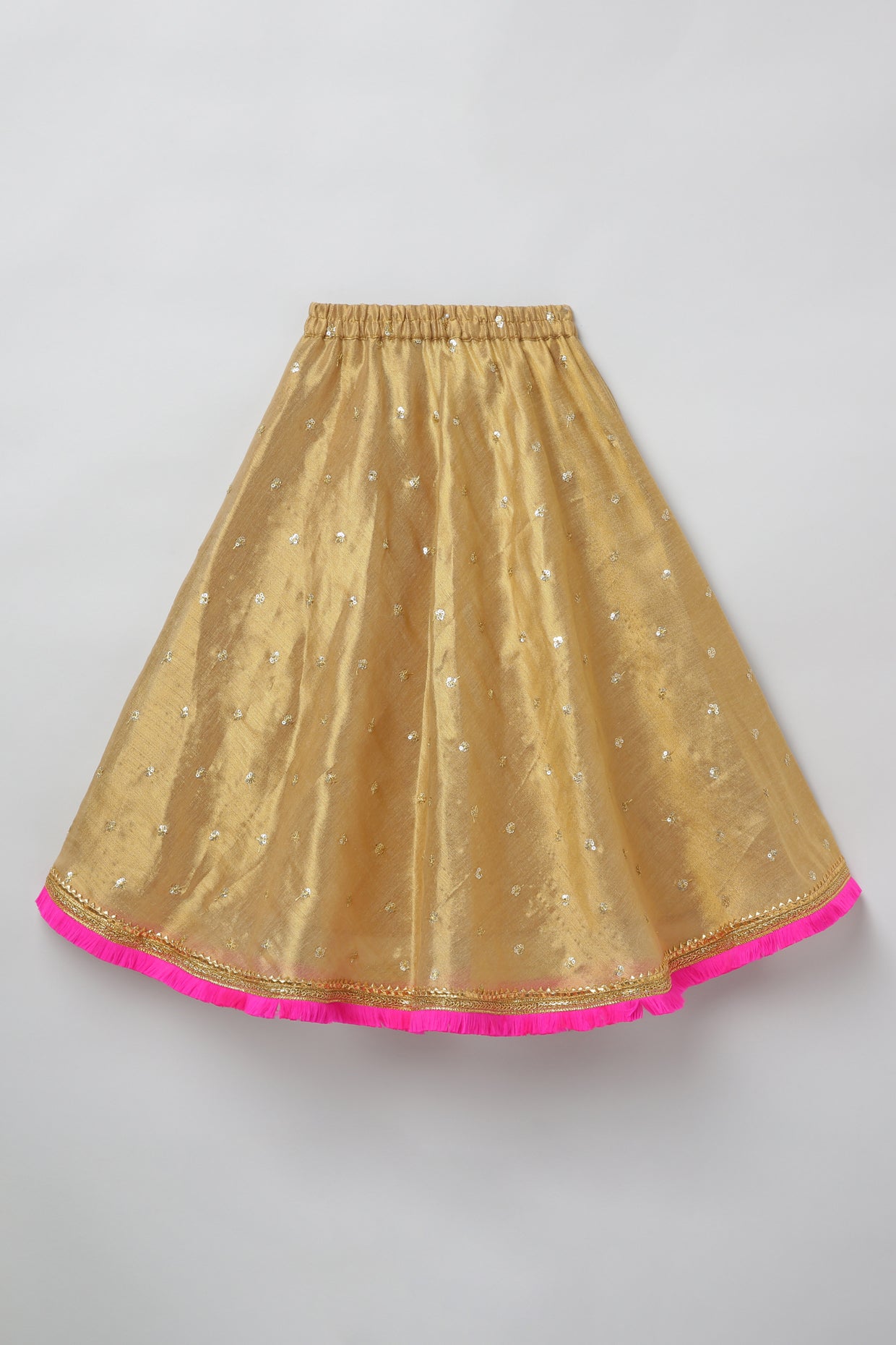 3Pcs Gold Lehenga Set