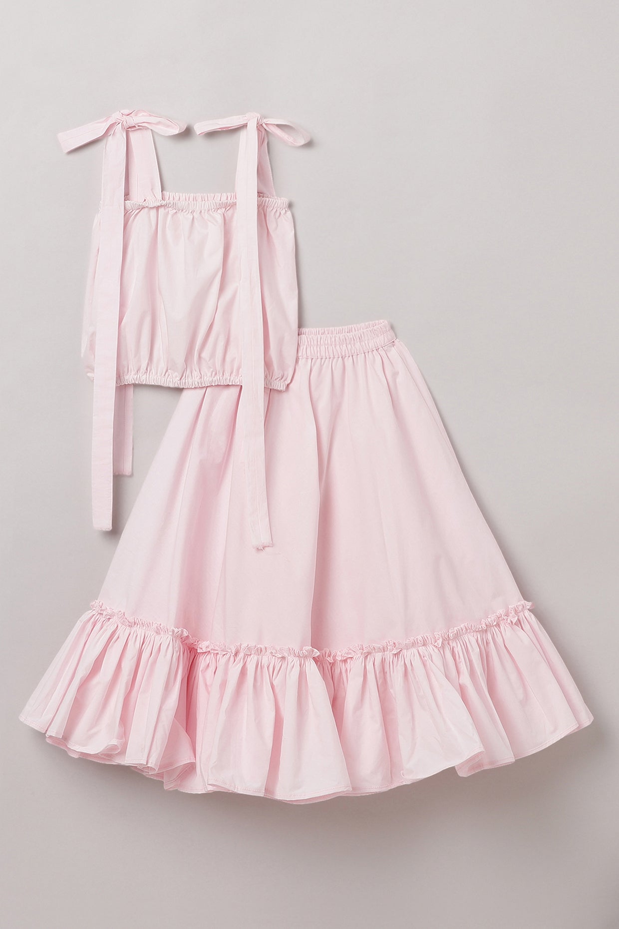 Baby Pink Strap Top and Skirt Set (Copy)