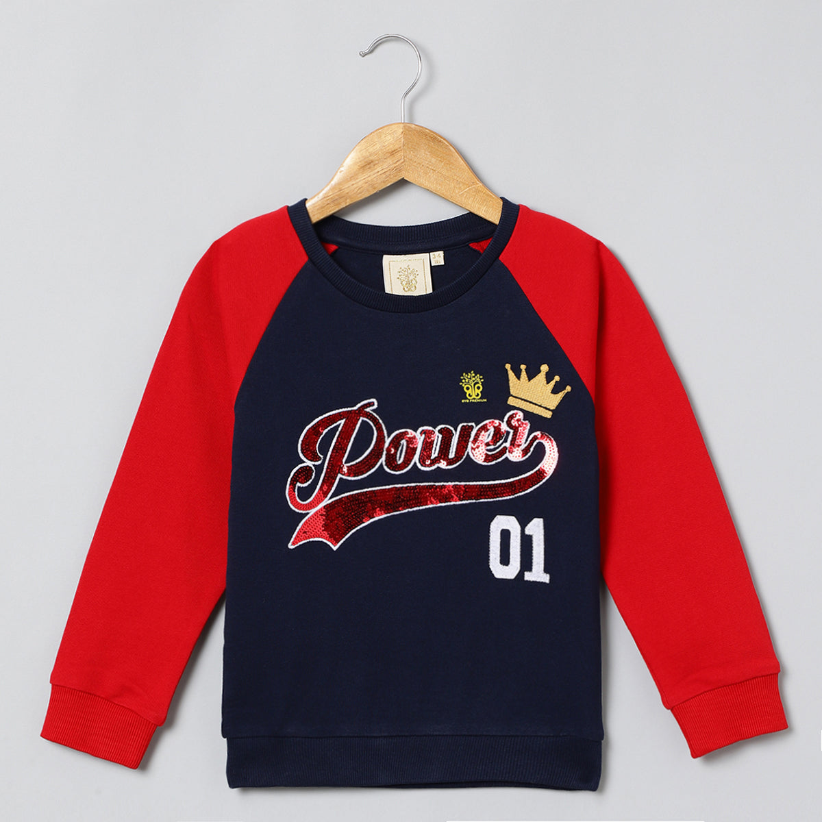 BYB PREMIUM RED AND BLUE COTTON SWEAT SHIRT FOR UNISEX