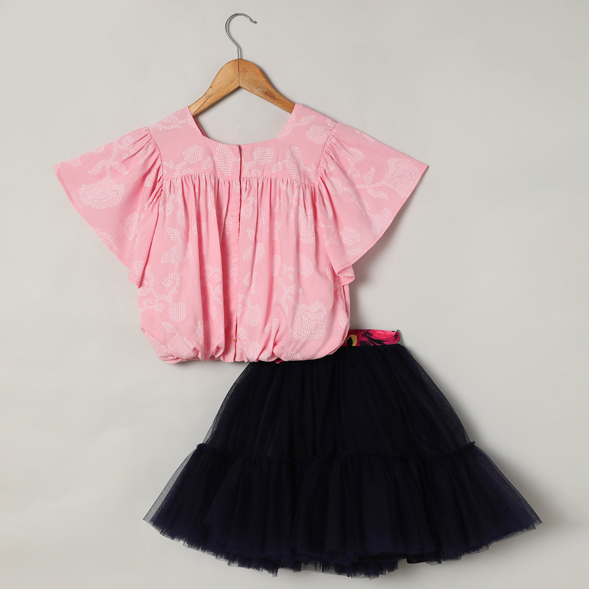 Baloon Top with Skirt Set