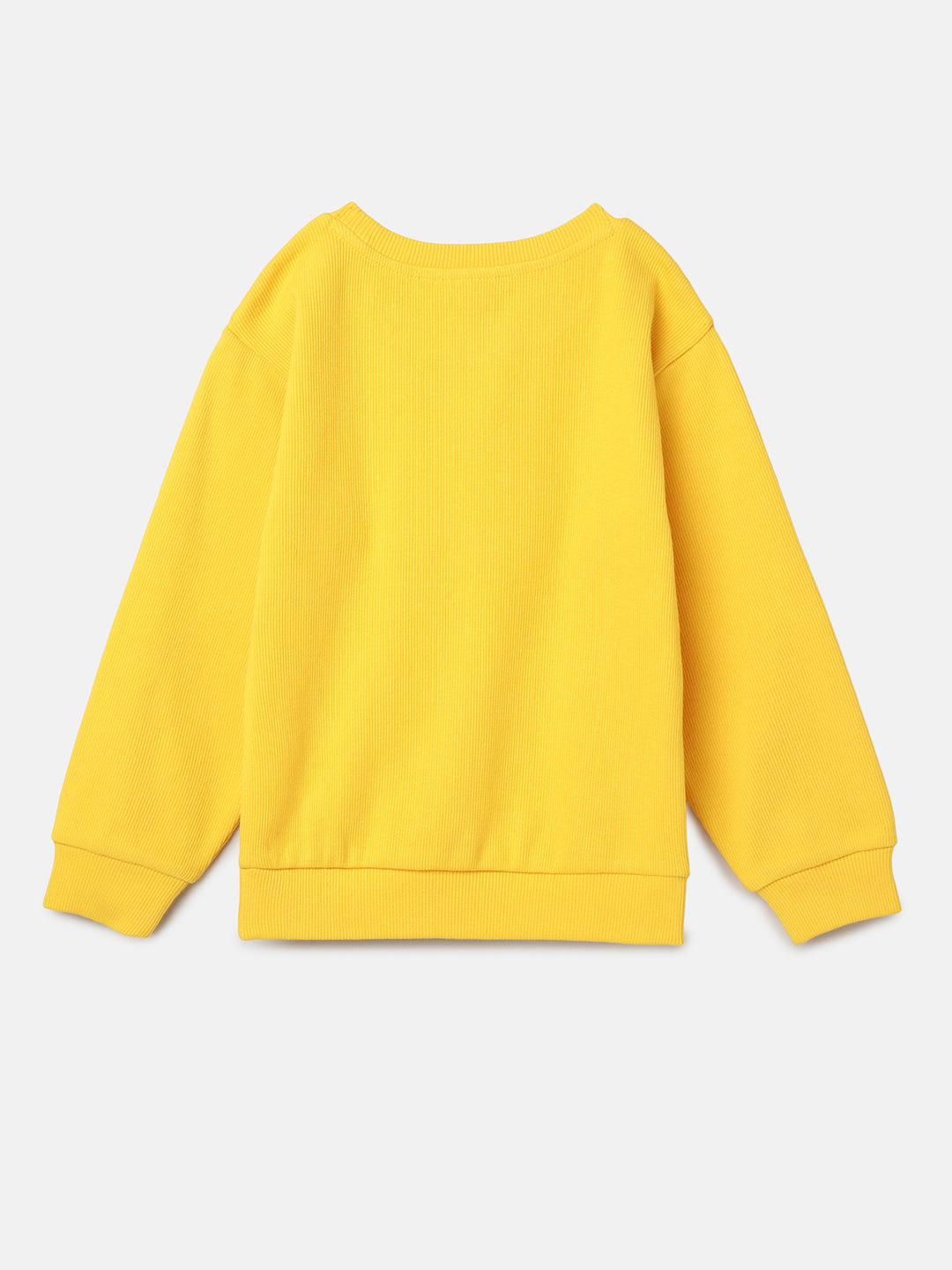 BYB PREMIUM YELLOW COTTON ELASTANE SWEAT SHIRT FOR GIRLS