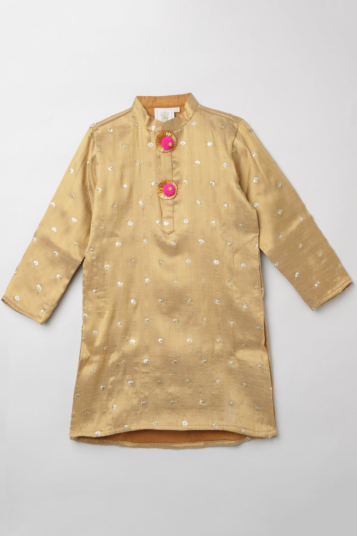 2Pcs Gold Kurta Set