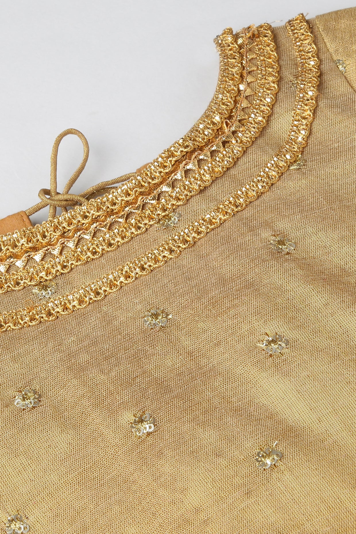 3Pcs Gold Lehenga Set