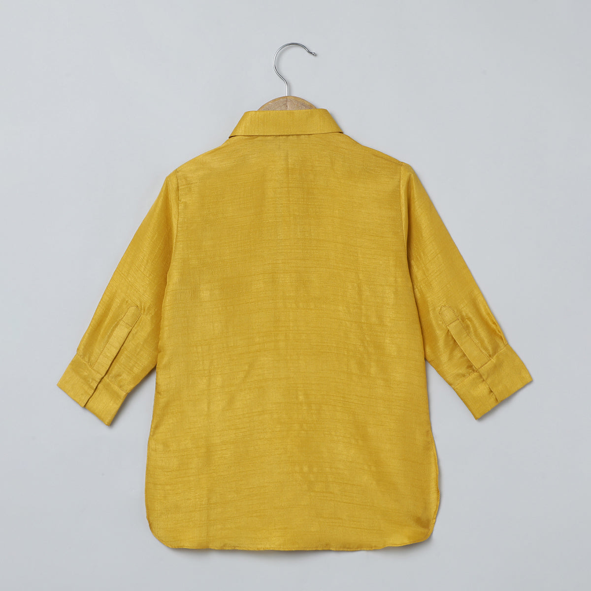 BYB PREMIUM MUSTARD YELLOW BOYS HAND EMBROIDERED SILK KURTA PYJAMA AND JACKET