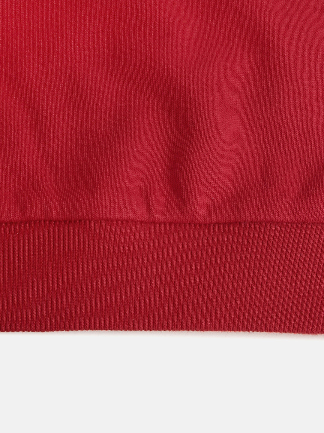 BYB PREMIUM RED COTTON ELASTANE SWEAT SHIRT FOR UNISEX