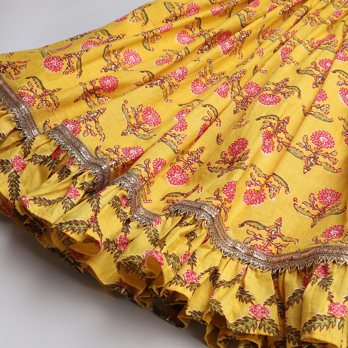 3Pcs Yellow Lehenga Set