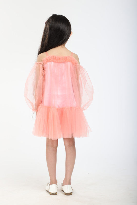 Peach Tulle Dress