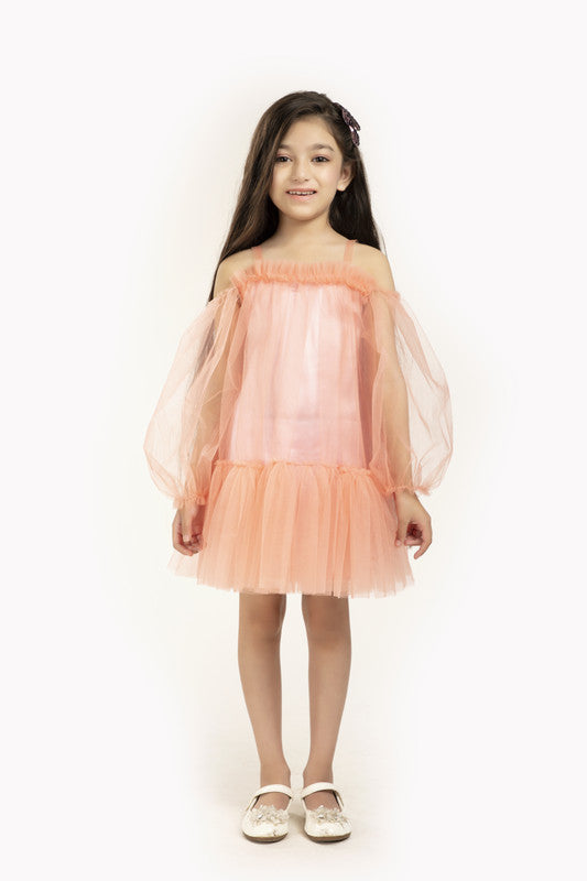 Peach Tulle Dress