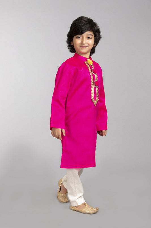 2Pcs Fuchsia Kurta Set