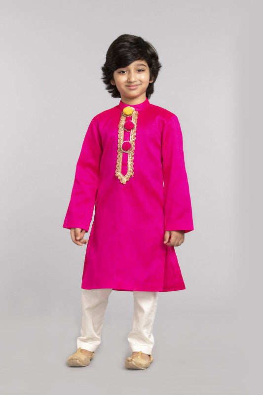 2Pcs Fuchsia Kurta Set