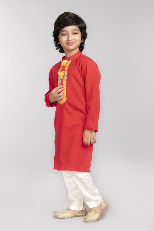 2Pcs Red Kurta Set