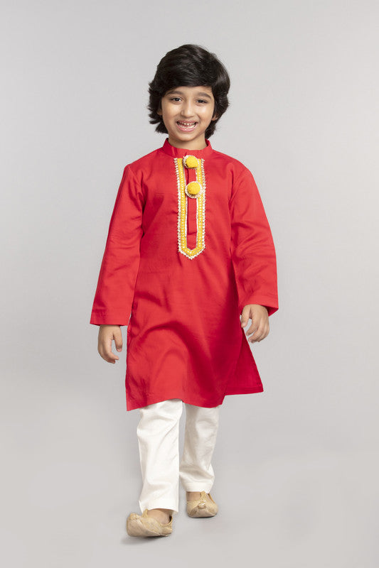 2Pcs Red Kurta Set