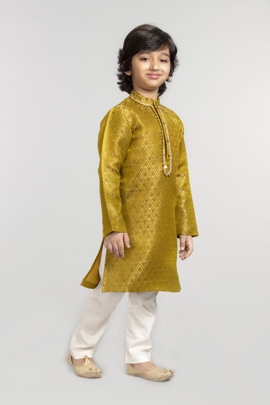 2Pcs Wood Green Kurta Set