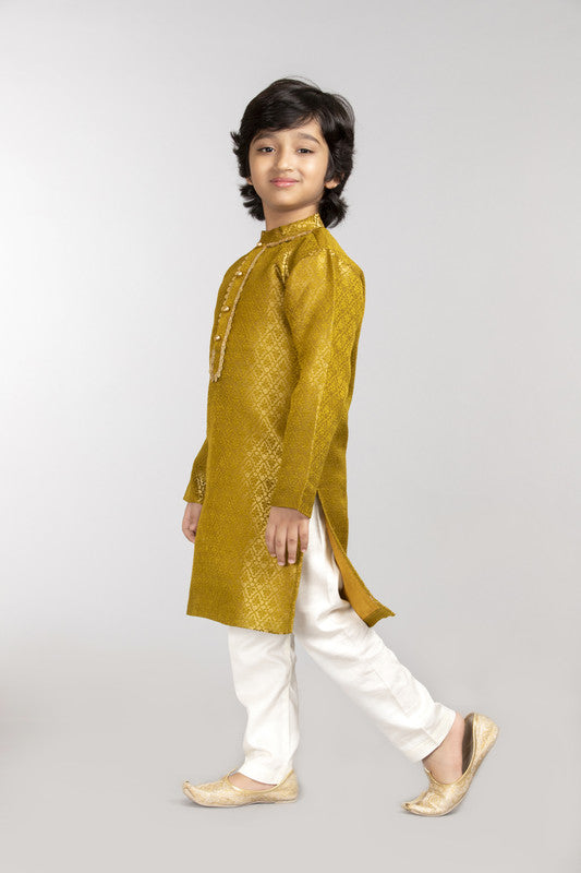 2Pcs Wood Green Kurta Set