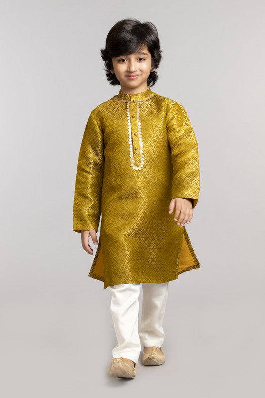 2Pcs Wood Green Kurta Set