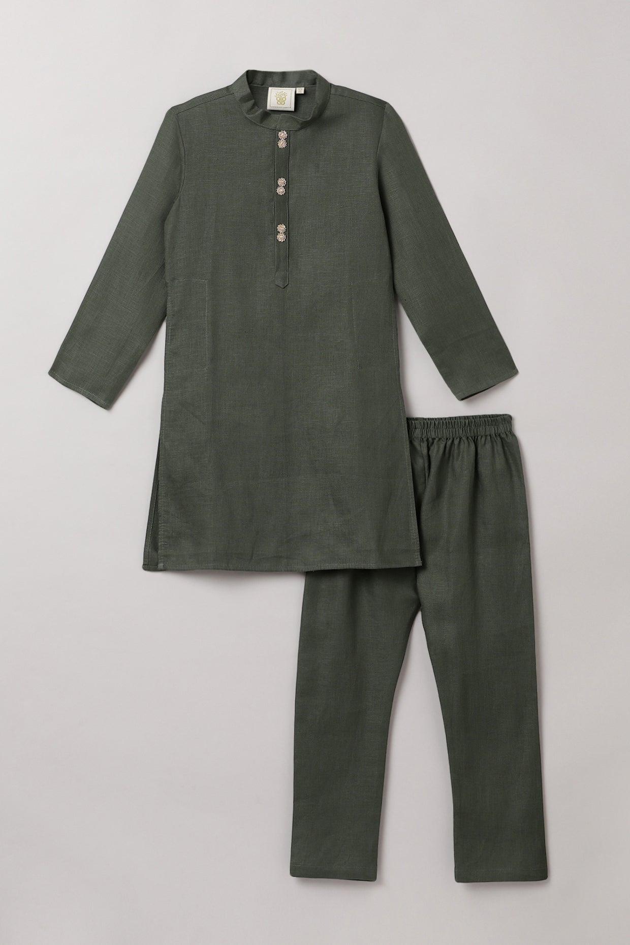 2Pcs Olive Kurta Set