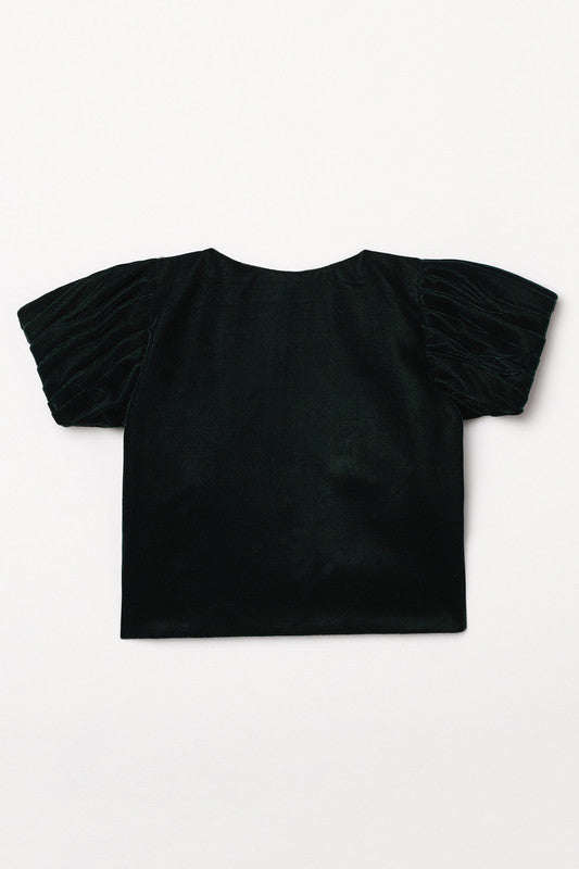 Green Velvet Shrug