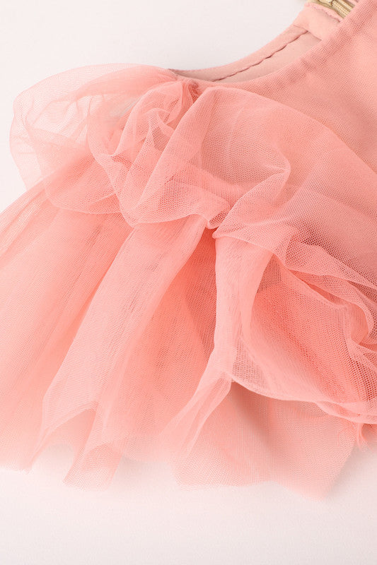 Peach Tulle Dress with