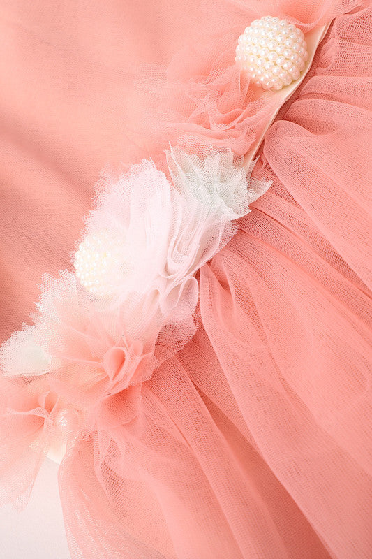 Peach Tulle Dress with