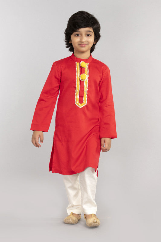 2Pcs Red Kurta Set