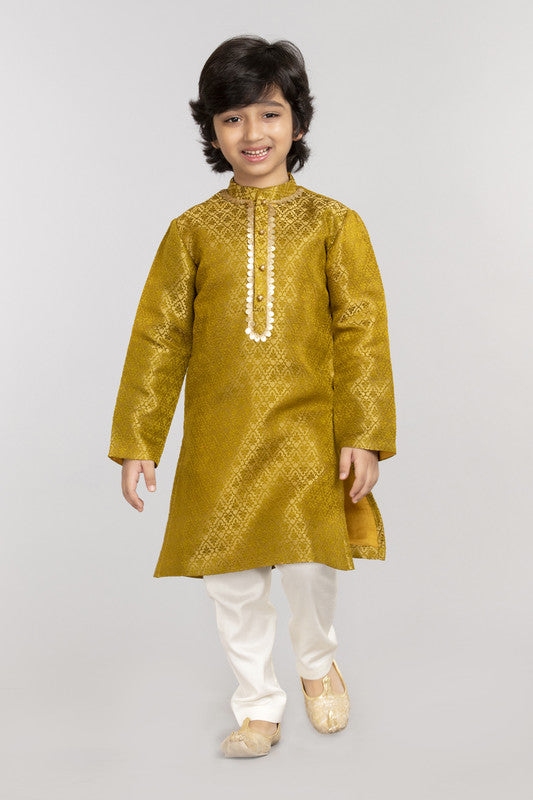 2Pcs Wood Green Kurta Set